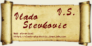Vlado Stevković vizit kartica